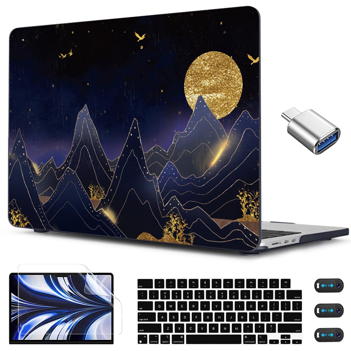 CISSOOK Compatible with MacBook Air 13.6 inch Case M2 M3 M4 M5 Ocean