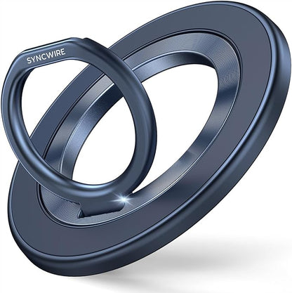 Syncwire Magnetic Phone Ring Holder for MagSafe, Magnetic Cell Phone Grip Ring Stand Finger Kickstand with Two-Sided Magnets Compatible with iPhone 16 15 14 13 12 Pro Max
