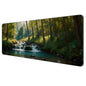 Dynippy Large Thin Mouse Pad with Stitched Edges, Black White Marble