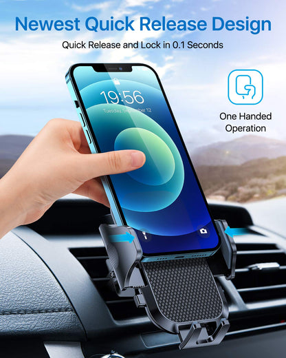andobil 2026 Upgraded Car Phone Holder Mount for Vent, Military Sturdy Metal Clip Air Vent Phone Holder for Your Car Easy Used Cell Phone Car Mount for iPhone 17 Pro Max 15 14 13 Samsung S26 S25