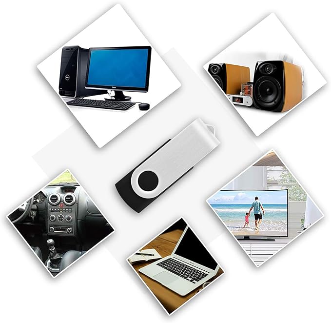 Wholesale Bulk 2GB USB Flash Drives 50 Pack, KOOTION Thumb Drive Flash Drives Swivel Memory Stick 2G USB Stick, Black 50 Pcs