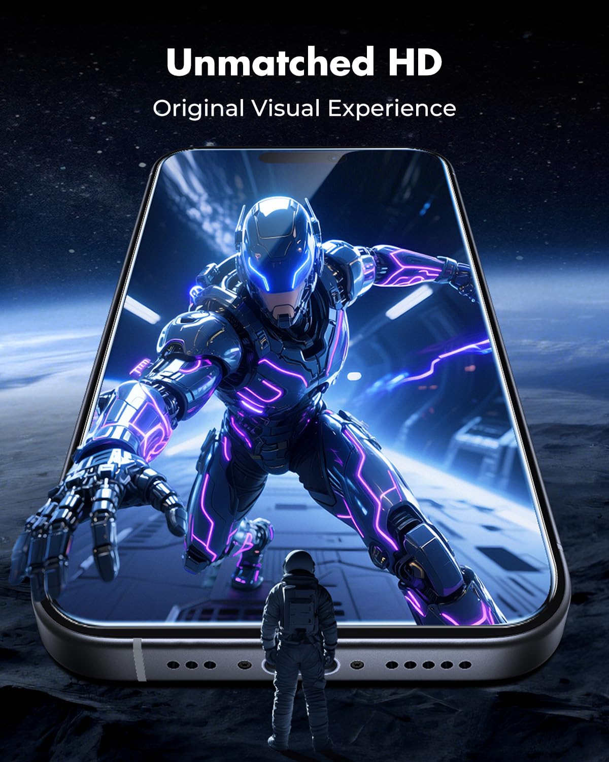 UNBREAKcable 2-Pack Screen Protector for iPhone 16 Pro, Double Shatterproof Tempered Glass [Easy Installation Frame] [9H Hardness] [99.99% HD Clear] [Case Friendly] for Apple iPhone 16 Pro 6.3 inch