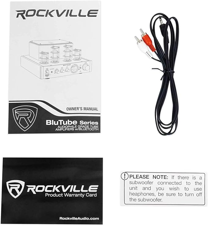 Rockville BluTube WD 70W Tube Amplifier/Home Stereo Receiver, Bluetooth, HDMI, Optical, for Audiophiles and Home Theater Enthusiasts
