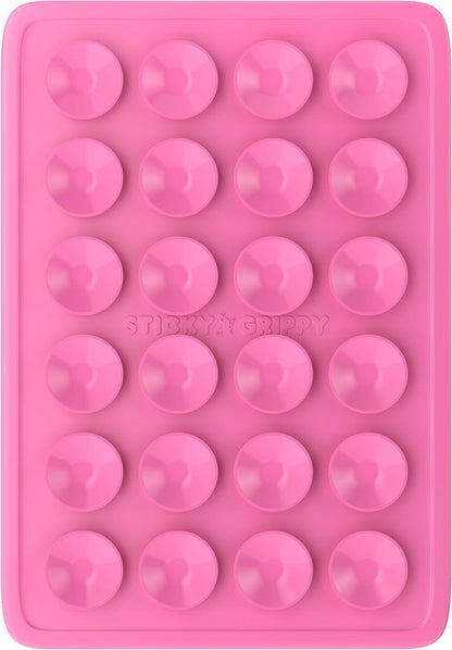 Suction Phone Case Mount, Sillicon Adhesive Phone Accessory for iPhone and Android, Hands-Free Fidget Toy Mirror Shower Phone Holder, Tiktok Videos and Selfies (Bubble Gum)