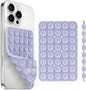 Silicone Suction Cup Phone Case Mount Double Sided, Phone Accessories Hands-Free Strong Grip Holder for Selfies and Videos, Silicon Phone Stand for iPhone and Android Lavender