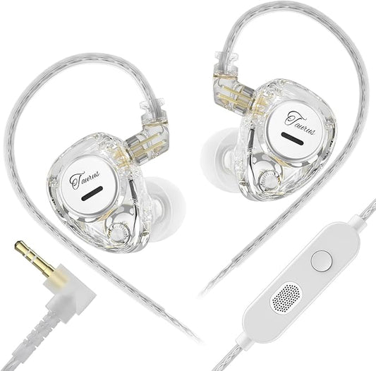 KZ Taurus in Ear Monitor Headphones, Horizontal 2DD Gaming IEM Earbuds Wired in Ear Headphones, Noise Cancelling Ear Buds Sound Localization in-Ears for Singers Musicians Audiophiles