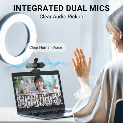 EMEET C960 AF 1080P Webcam for PC, Autofocus, 73° View Angle