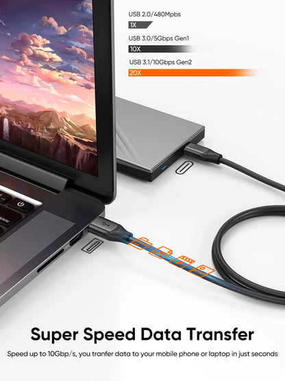 CableCreation USB C to USB A Cable 5FT, USB 3.1 3.2 Gen2 10Gbps Data Cable