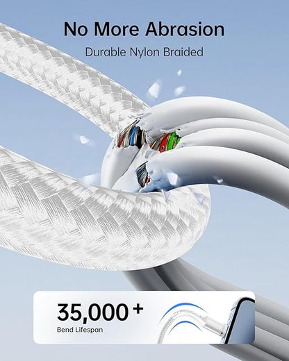 Multi Charging Cable 2Pack 6FT, 3 in 1 Charger Cable Braided Universal Phone Charging Cord with Lightning/Type C/Micro USB Ends, Multiple USB Cable for iPhone/Samsung/Google Cell Phones and More