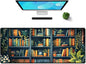 Galdas Gaming Mouse Pad XXL XL Large Long Extended Big Mousepad Non-Slip Rubber Keyboard Mouse Pad with Stitched Edges for Laptop Home Office (31.5x11.8x0.08 Inch) -Books