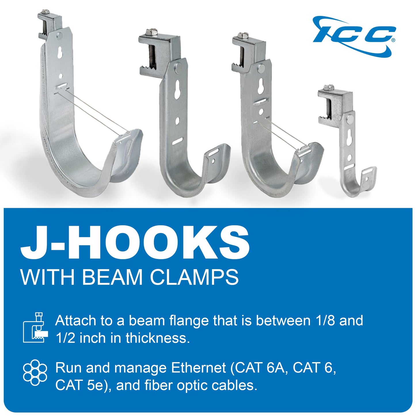 ICC J-Hook in 25 Pack (Beam Clamp, 3/4 in)