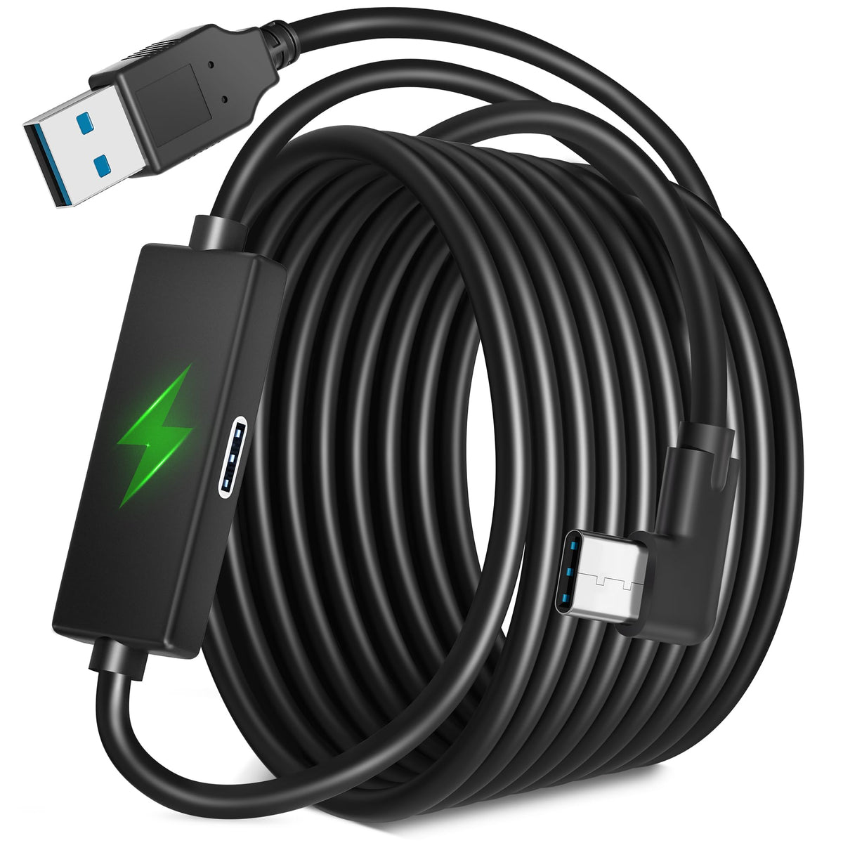 Kuject 20FT Link Cable with Charging for Meta Quest 3S / 3/2 / Pro, Pico 4