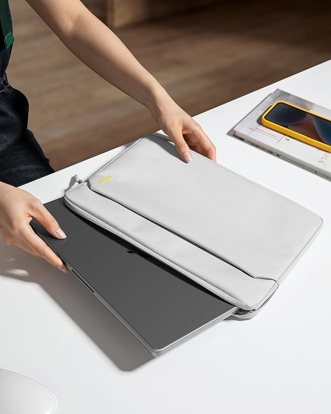 tomtoc Slim Laptop Sleeve for 14-inch MacBook Pro M4/M3/M2/M1 Pro/Max 2024-2021, Water-Resistant Protective Case for 13.8 Inch Surface Laptop AI PC, Accessory Bag
