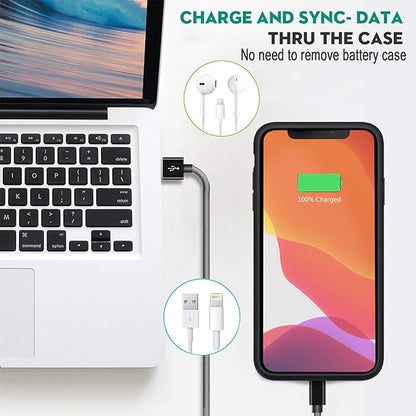 Battery Case for iPhone 11 Pro Max, 10000mAh Ultra Thin Portable Protective Smart Charging Case Compatible with iPhone 11 Pro Max (6.5 inch) Rechargeable Extended Battery Charger (Black)