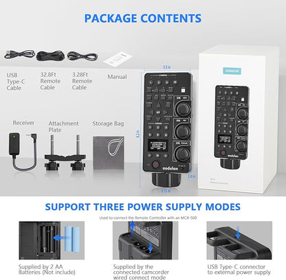 Wireless and Wired Remote Commander & Lanc Camera Zoom Controller for Sony – Focus, Iris, Zoom, ND Adjust, Daisy Chain – Replaces Sony RM-30BP – Compatible with HXR-NX5R, PXW-FS7,PXW-Z280, MCX-500