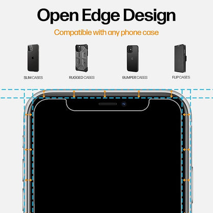 Power Theory Designed for iPhone 11 Pro Max, iPhone XS Max Privacy Screen Protector Tempered Glass Anti Spy protection [9H Hardness], Easy Install Kit, 99% HD Bubble Free Case Friendly, 2 Pack