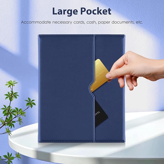 DTTO for iPad 11th (A16,2025)/ 10th Generation (10.9",2022) Case with Keyboard, 7 Colors Backlit Wireless Detachable Keyboard Premium Leather Folio Cover with Pencil Holder & Pocket, Navy Blue