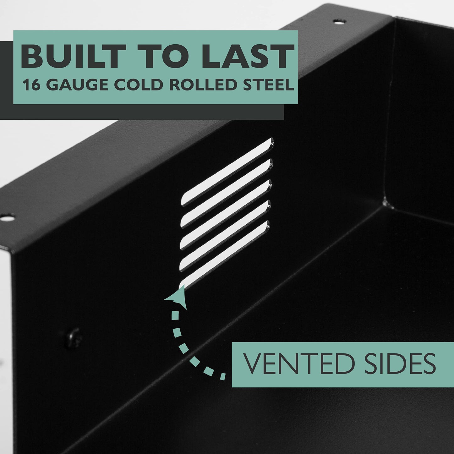Ilyapa Under Desk CPU Mount, 4 x 12 x 11 Inch, Steel Computer