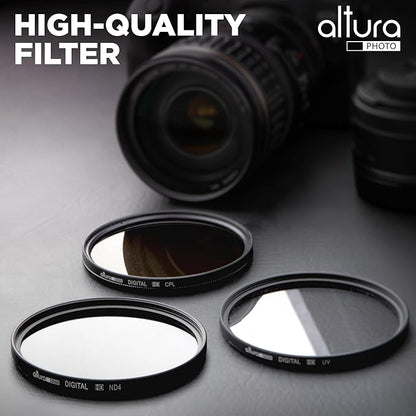 Altura Photo 55mm Lens Filter Kit - Multi-Coated UV Protector, CPL Polarizing and ND Neutral Density Filters + Case for Camera Accessories & Lenses