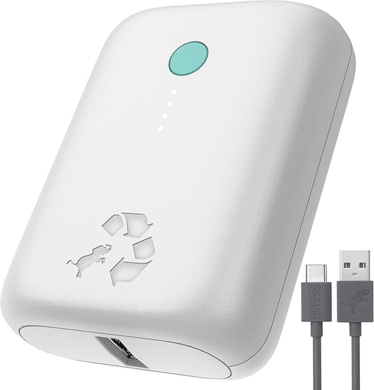 Nimble Champ Lite Portable Charger, 5200mAh Fast Charging Power Bank 15W USB C and A Port with Cable, Travel Essential Battery Pack for iPhone Galaxy Pixel MacBook iPad Kindle Airpod Laptop Tablet