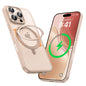 MAGIC JOHN 360° Rotatable Magnetic Invisible Stand for iPhone 16 Pro Case [Camera Control Button] [Compatible with MagSafe] 16FT Shockproof for iPhone 16 Pro Case with Kickstand, Rose Gold