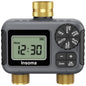 Insoma 2-Zone Sprinkler Timer, Programmable Garden Hose Timer with Auto/Manual/Rain Delay Modes | Water-Saving Irrigation Controller for Lawn, Yard & Drip Systems | Waterproof Design & Easy Setup