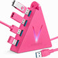 JoyReken USB C Hub, USB Type C to 4-Port USB 3.0 Adapter for MacBook, Surface, Laptop, Flash Drive, Mouse, Keyboard, HDD (2ft, Light Purple)