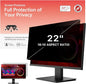 BERSEM 22 Inch Monitor Computer Privacy Screen Filter for 16:10 Ratio,Removable Monitor Anti-Glare & Privacy Filters for 22 Inch, Anti Blue Light, Anti-Spy, Anti-Scratch, UV-Blocking Peripherals