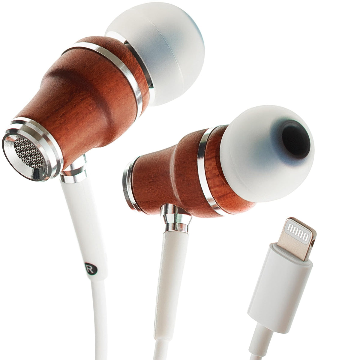 Symphonized Premium Wooden Wired Earbuds with Microphone (Lightning)