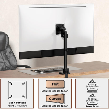24-57'' Ultrawide Monitor Desk Mount, Aluminum Heavy Duty Monitor Arm
