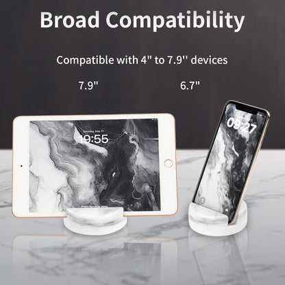 ZJL Marble Phone Stand for Desk - Cell Phone Holder for Nightstand Office Decor Telephone Boho White Marble Kitchen Accessories