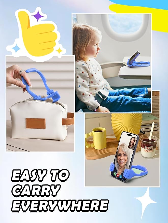 Dad Gifts for Fathers Day from Daughter Son Cell Phone Stand: Upgrade Adjustable Thumbs Up Lazy Phone Holder for Desk Fun Birthday Gifts for Grandma Teens Girls Boys Adults Husband from Wife