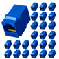 NataLink Cat6 RJ45 Keystone Coupler 25-Pack, Ethernet Coupler Female to Female, Ethernet Cable Extender UTP Inline Cat6 Keystone Jacks for Wall Plates & Patch Panels – Blue
