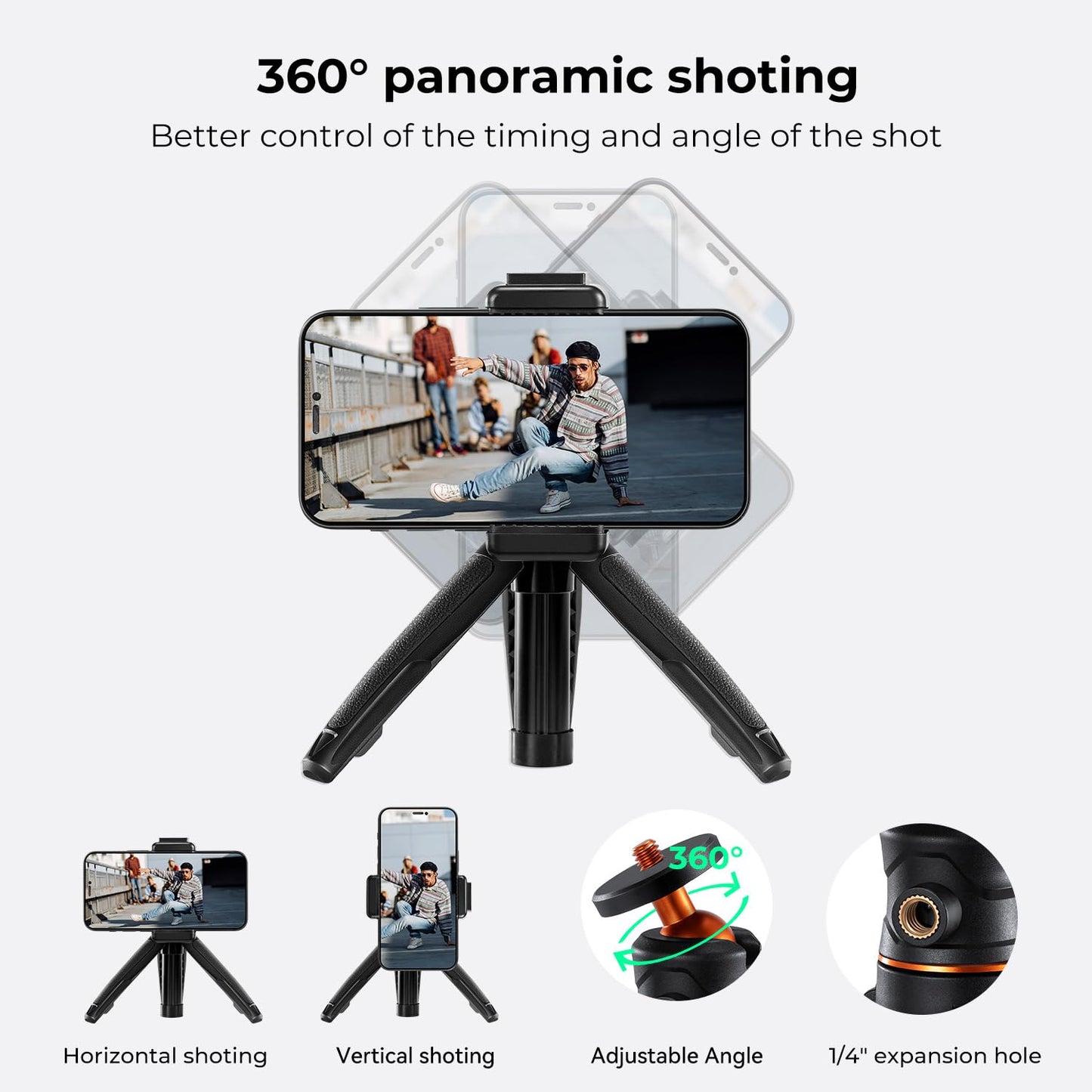 K&F Concept Selfie Stick Tripod. Black