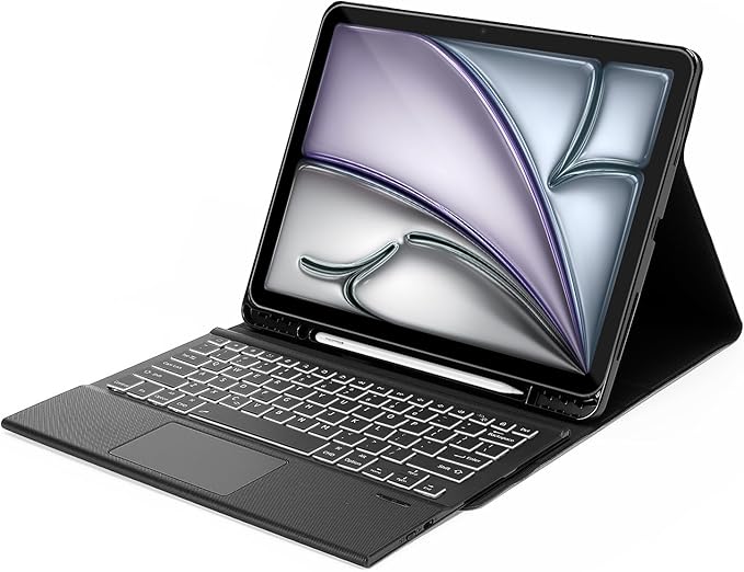 Sahara - Navigate Series Keyboard Case with Track Pad for iPad Air 11" (M2 2024/M3 2025), Black, (TB00425)