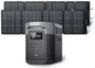 EF ECOFLOW Solar Generator DELTA 2 Max 2048Wh with 2x220W Solar Panel, LFP Battery Portable Power Station, Up to 3400W AC Output, AC + Solar Fast Dual Charging Full Charge in 1 Hr For Camping RV