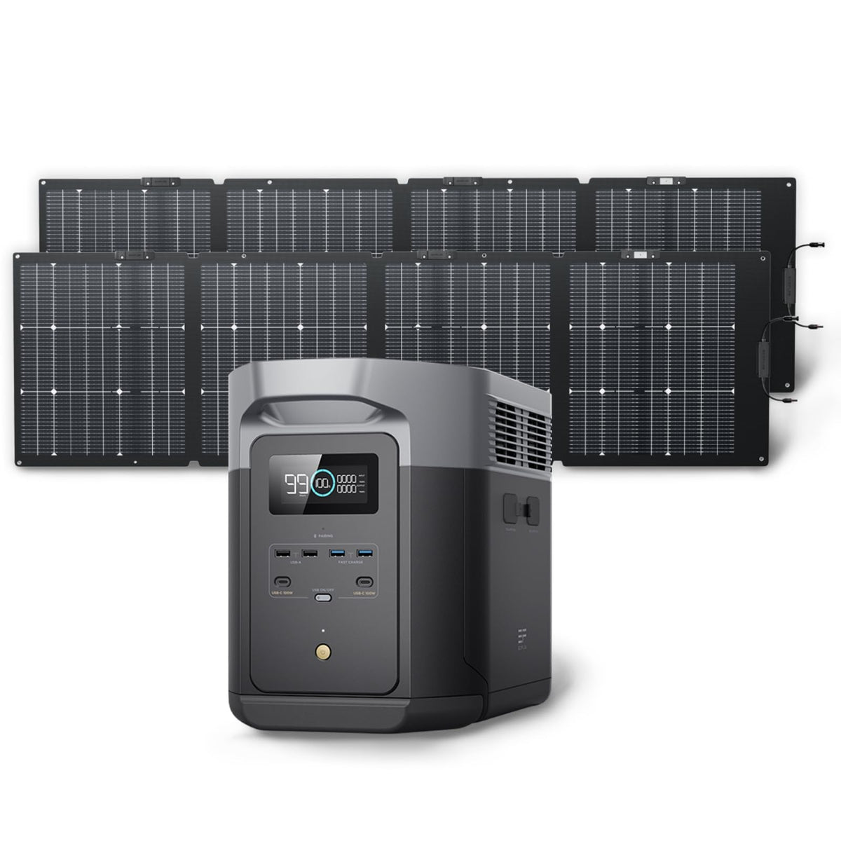 EF ECOFLOW DELTA 2 Max Solar Generator 2048Wh with 220W Solar Panel