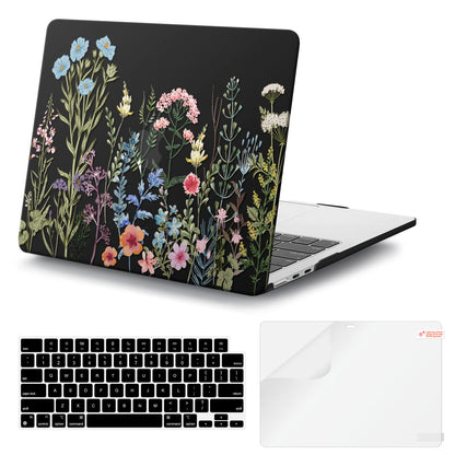 iCasso MacBook Air 13 Inch Hard Shell Case M4 2025 A3240 Weed Pattern