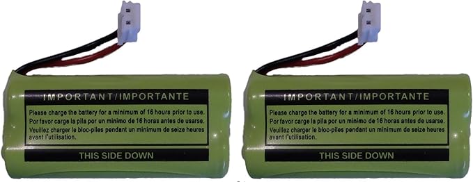 Replacement Battery BT184342 / BT284342 for Many GE/RCA Cordless Telephones (See Description) (2-Pack)