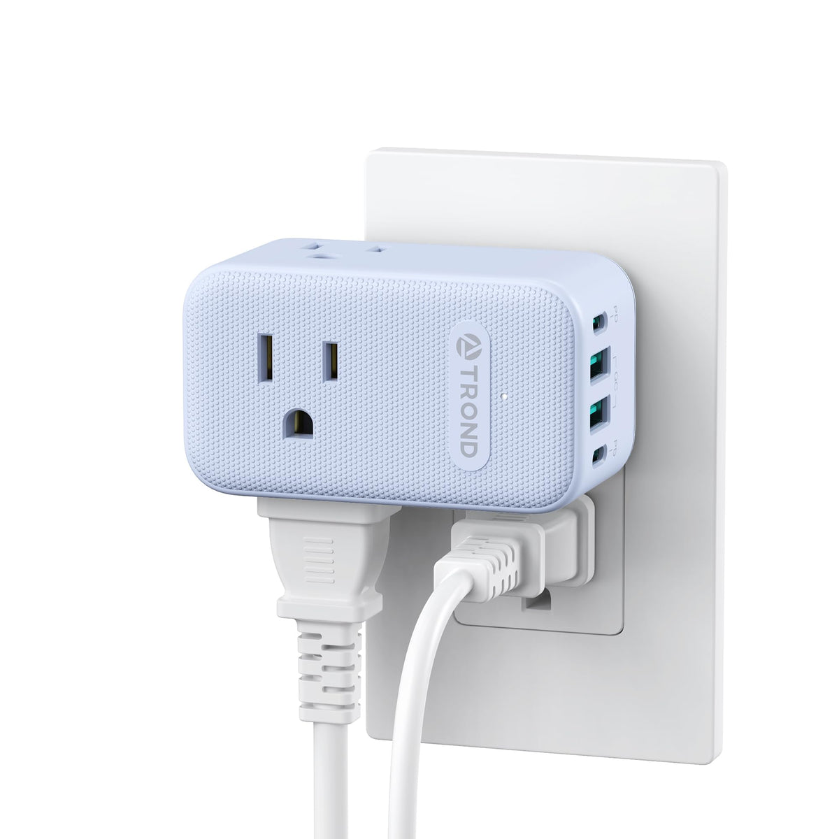 TROND Multi Plug Outlet Extender with 2 PD 20W USB C Charger and 3 Outlets