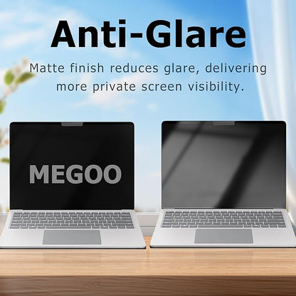 Megoo Privacy Screen for Surface Laptop 13 inch (2025), Magnetic Anti-Spy Film, Anti-Glare, Blue Light Filter, Washable Nano Adhesive, Removable Design
