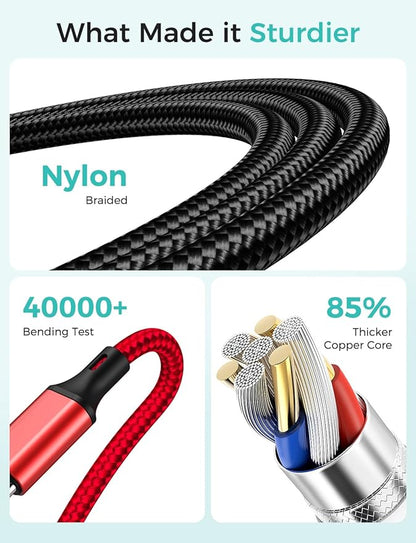 Upgraded Travel Essentials for Apple Watch Charger 4 in 1 Multi Charging Cable iWatch Charger Camping Essentials USB C/L/Micro Compatible with iWatch Series 10-1/SE/iPhone 16 15/Galaxy Android-4FT