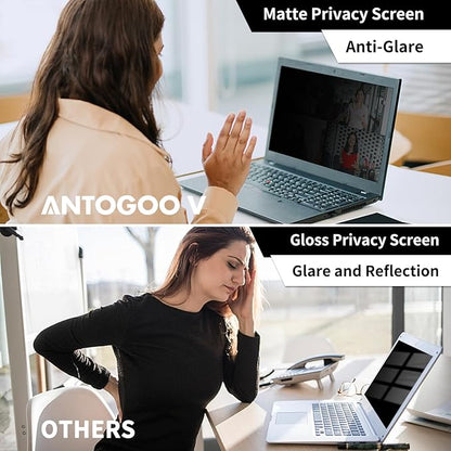 2-Pack Privacy Screen Protector for MacBook Air 13.6 Inch (2022-2025, M2, M3, M4) – Matte Laptop Privacy Screen Anti Blue Light Glare Filter for Models A2681 A3113 A3240