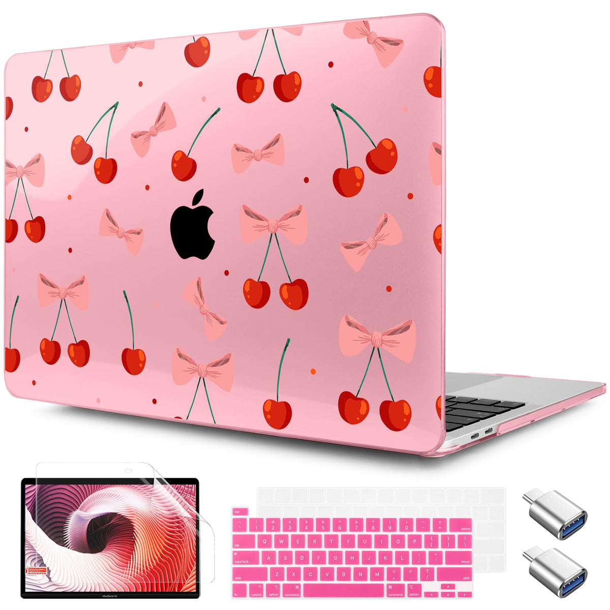 TWOLSKOO Compatible with MacBook Pro 13 inch Case 2023-2016 A2338 M2/M1 A2251 A2289 A2159 A1989 A1706, Plastic Hard Shell Cover & Keyboard Skin & Screen Protector, Colorful Hydrangea