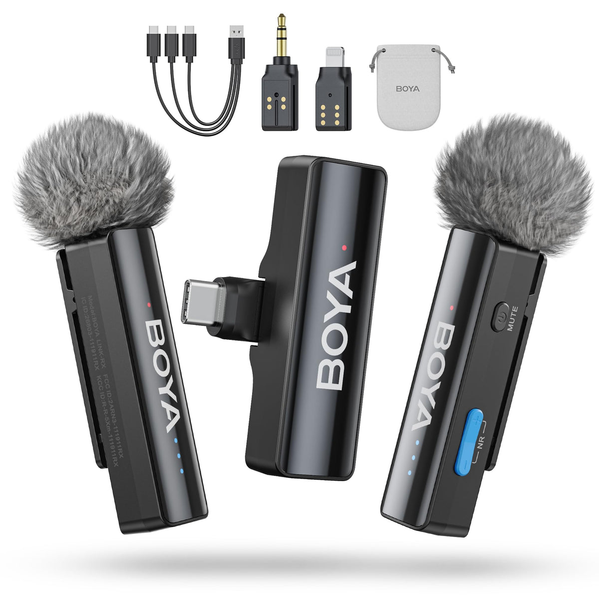 BOYA BOYALINK 2 Wireless Lavalier Microphone for iPhone/Camera/Android/PC
