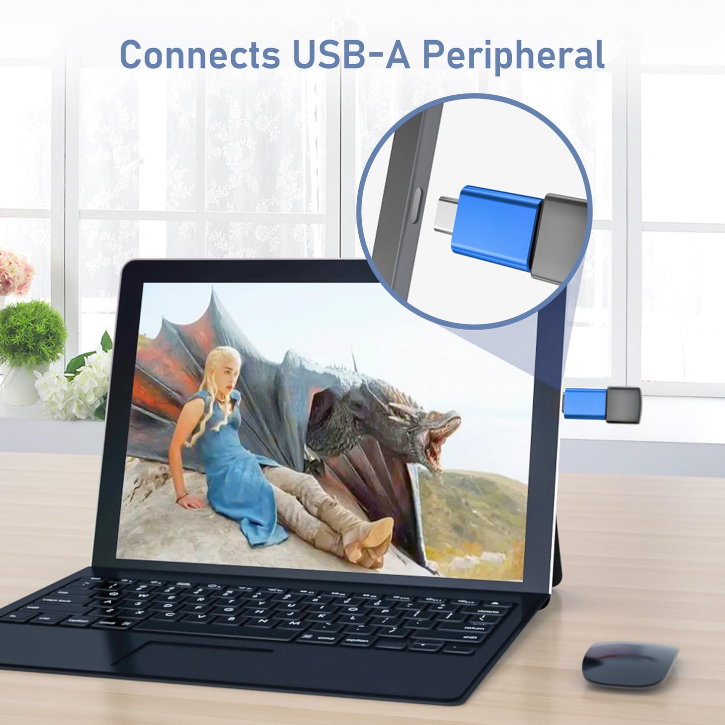 Basesailor USB C to USB Adapter 3Pack,USBC Male to USB 3.0 Female Converter