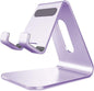 CreaDream Cell Phone Stand, Cradle, Holder,Aluminum Desktop Stand Compatible with Switch, All Smart Phone, iPhone 11 Pro Xs Max Xr X Se 8 7 6 6s Plus SE 5 5s-Purple