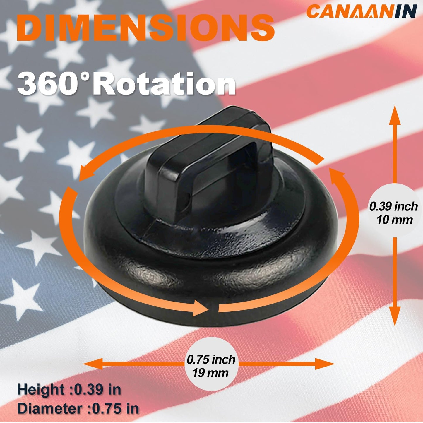 CANAANIN Magnet Zip Tie Mount Clips Magnetic Zip Ties Mount Base Holder Strong Wire Cable Holder Mount Wire Clips Management for Home Office Marine Electrical Wiring (D19 5 Pcs)