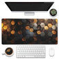 Eflxamz Large Gaming Mouse Pad for Desk,Cute Forest Mushroom Desk Mat,Starry Night Mushroom Desk Pad,Extended Big Computer Keyboard Mouse Pad with Non-Slip Base and Stitched Edge,35.4"x15.7"