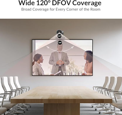 4K Conference Room Camera System, AI Auto-Tracking PTZ Camera 3x Optical/5x Digital Zoom with Bluetooth Speakerphone Set, 120° Wide-Angle, 16-Foot Mic Pickup, for Zoom YouTube Teams OBS and More